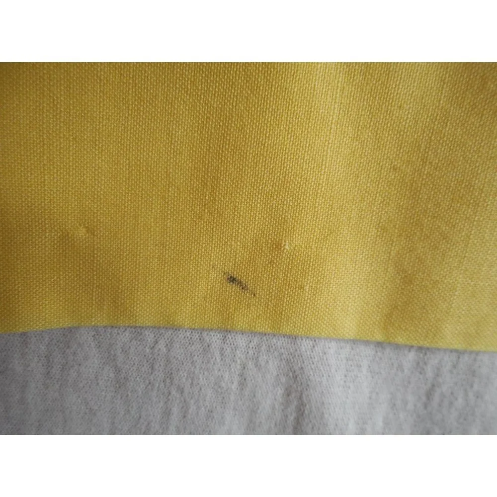 Vintage White Yellow Checked Standard Pillowcase Dantrel Muslin cottage chic